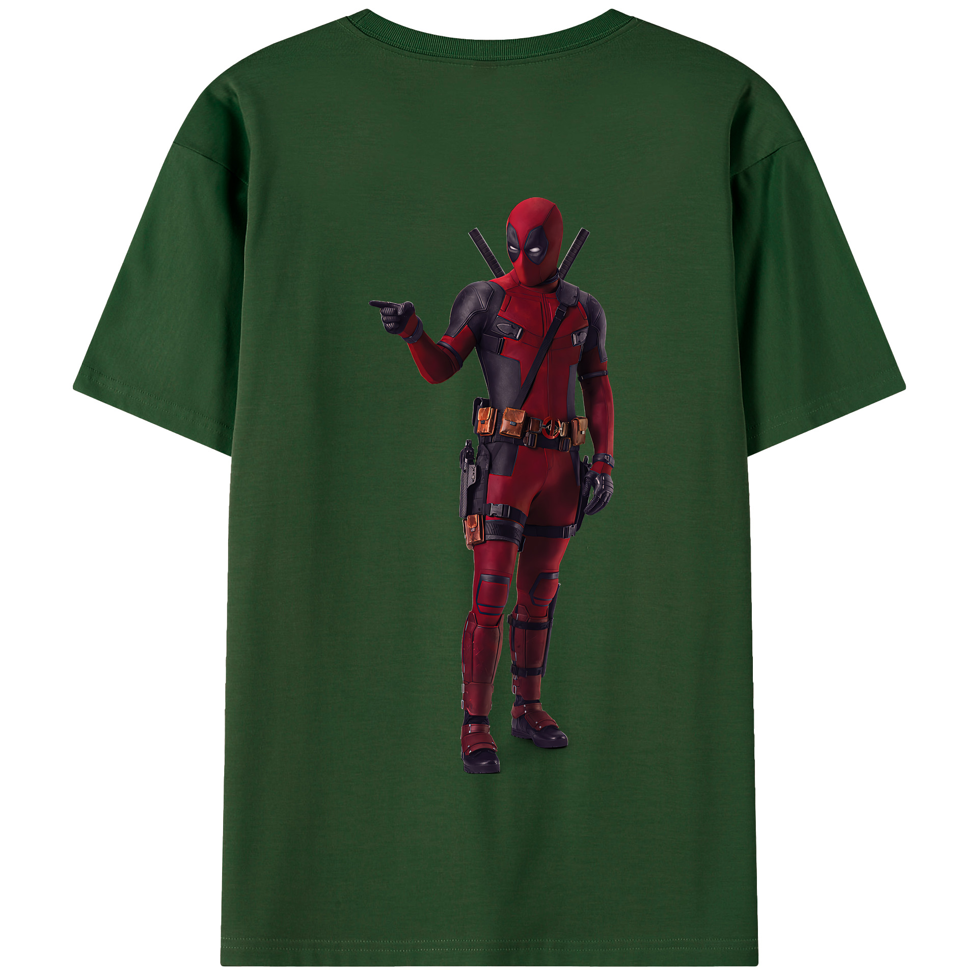 （画像用） Deadpool デッドプール 綿100％半袖Tシャツ（背面プリント）